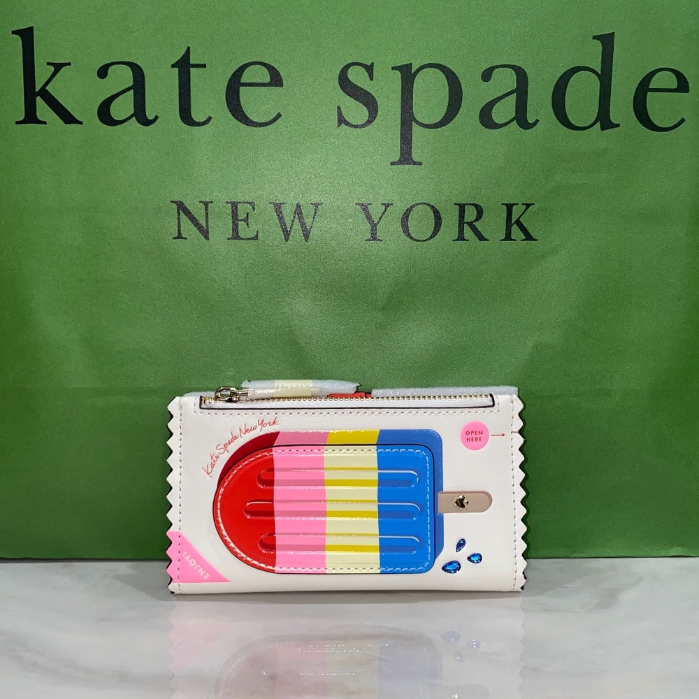 Kate Spade Popsicle Small Slim Bifold Wallet NWT - Picture 6 of 7